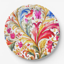 Prato De Papel Folhas de Design Florentine de rico