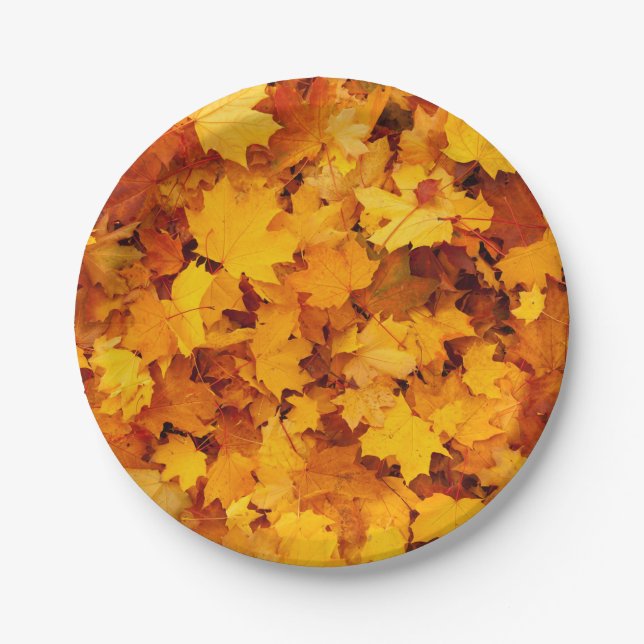 Prato De Papel Folhas de Ouro de Verão na Índia (Frente)