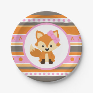 Prato De Papel Folhas de Papel para a Floresta de Fox Woodland