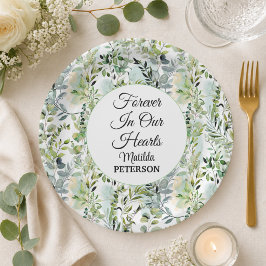 Prato De Papel Folhas de Verduras de Jardim Funeral