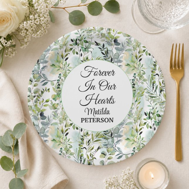 Prato De Papel Folhas de Verduras de Jardim Funeral (Criador carregado)