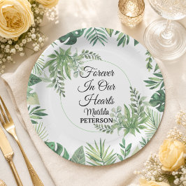 Prato De Papel Folhas de Verduras de Jardim Funeral