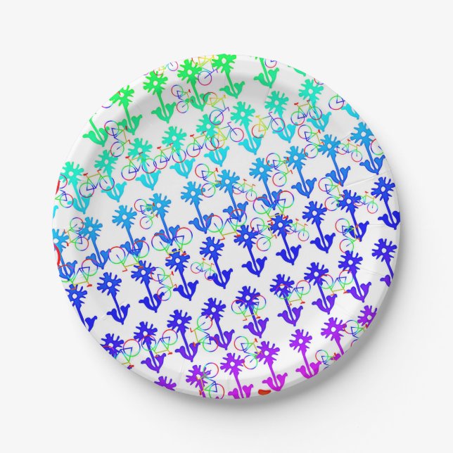 Prato De Papel Folhas e Pinos de Papel Tema (Frente)