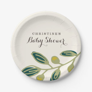 Prato De Papel Folhas Modernas