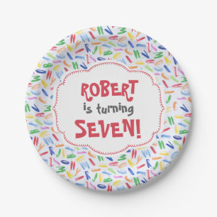 Prato De Papel Fontes feitas sob encomenda do aniversário de