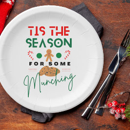 Prato De Papel Foodie De Natal É A Época A Ser Munida