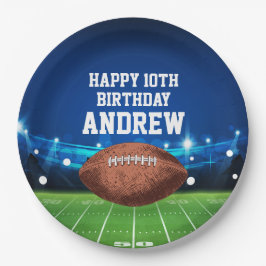Prato De Papel Football Sports Happy Birthday Paper Plates
