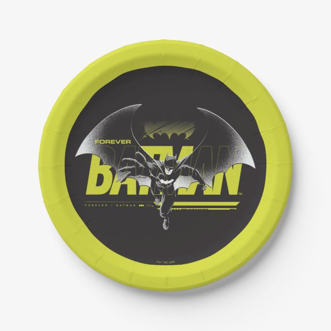 Prato De Papel Forever Batman Atingindo Gráfico (Frente)