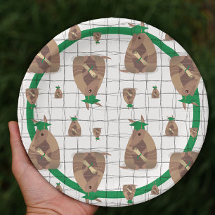 Prato De Papel Formando do Texas College Armadillo - Eagle Green