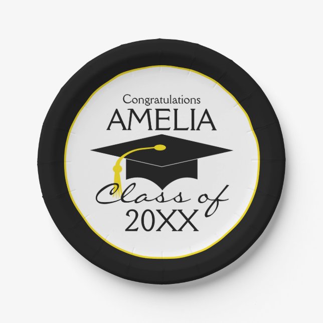 Prato De Papel Formando parabéns (Frente)