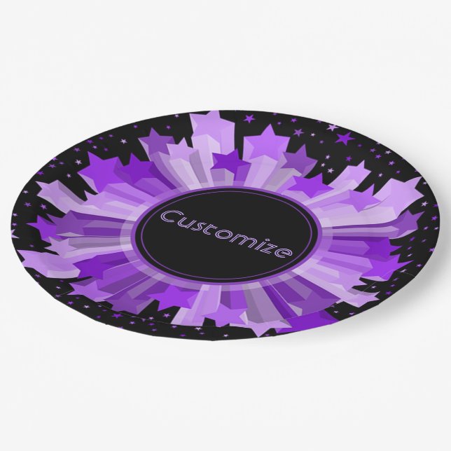 Prato De Papel Formas De Chapas De Papel De Feriado Roxo (Inclinado)