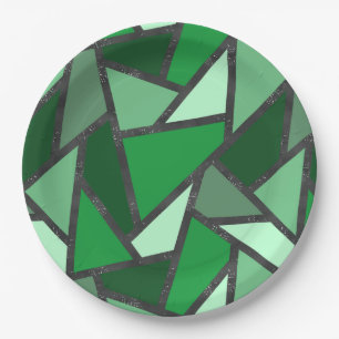 Prato De Papel Formas de vidro coloração verde