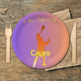 Prato De Papel Formatação Tecnológica Moderna Sunset Vibrante