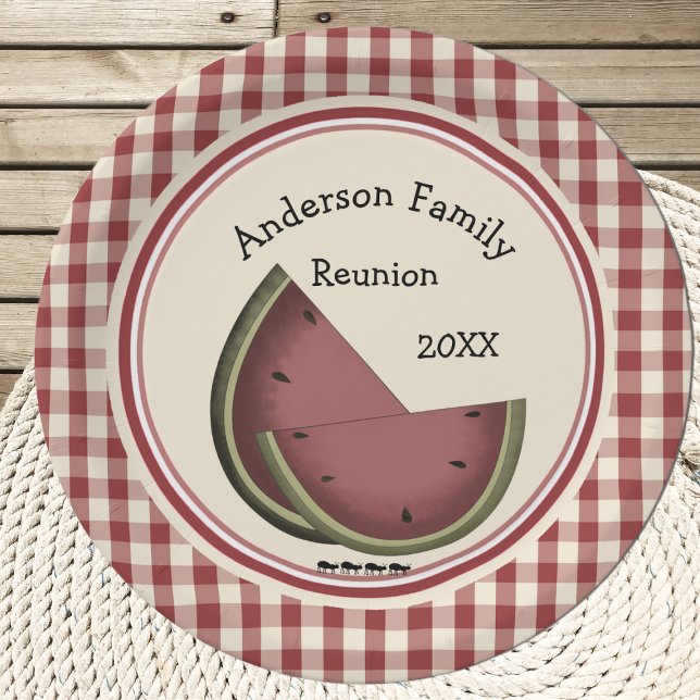 Prato De Papel Formigas e melancia Picnic (Criador carregado)