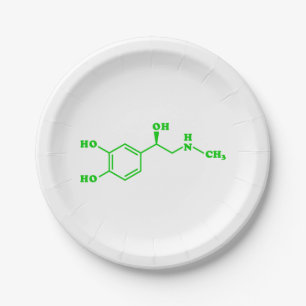 Prato De Papel Fórmula Química Molecular Adrenalina