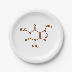 Prato De Papel Fórmula Química Molecular Cafeína