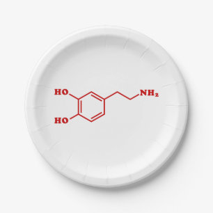 Prato De Papel Fórmula Química Molecular de Dopamina