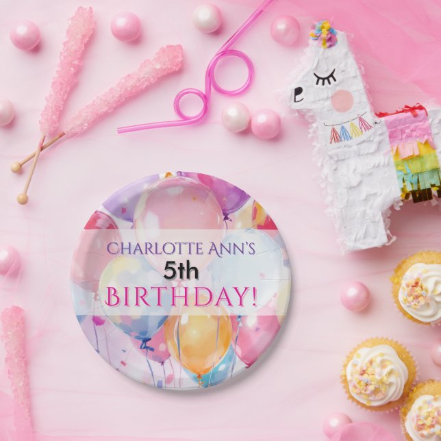 Prato De Papel Fornecimentos de Favor do Balão do Partido anivers (Festa)