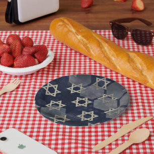 Prato De Papel Forte vibe de Hanukkah da SlipperyJoe's Estrela de