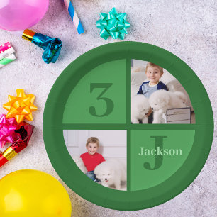 Prato De Papel Foto de Crianças Personalizadas da Festa de aniver