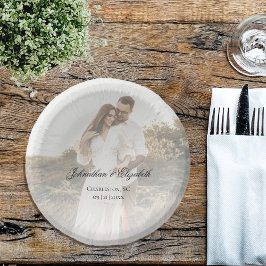Prato De Papel Foto moderna com Casamento de Sobreposição