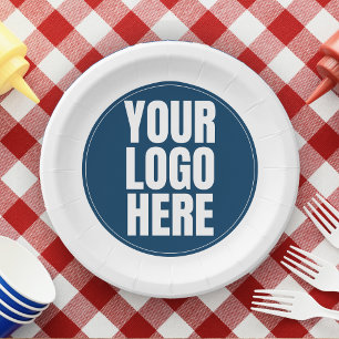 Prato De Papel Foto personalizada da empresa do logotipo comercia