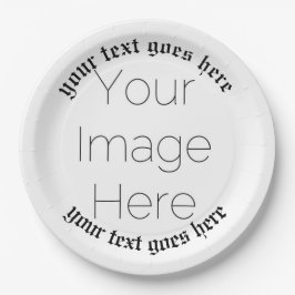 Prato De Papel Foto personalizada e texto Igreja – Batismo religi