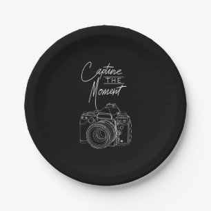 Prato De Papel Fotografia da Câmera de Momento de Captura