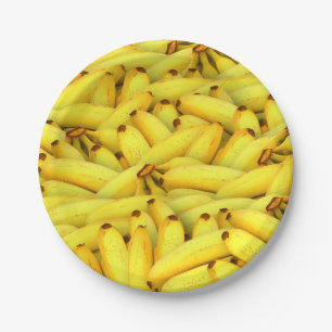 Prato De Papel fotografia de fruta de bananas frescas de verão