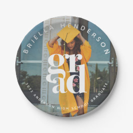 Prato de Papel Fotográfico de Graduado Moderno