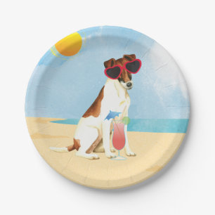 Prato De Papel Fox Terrier suave de verão
