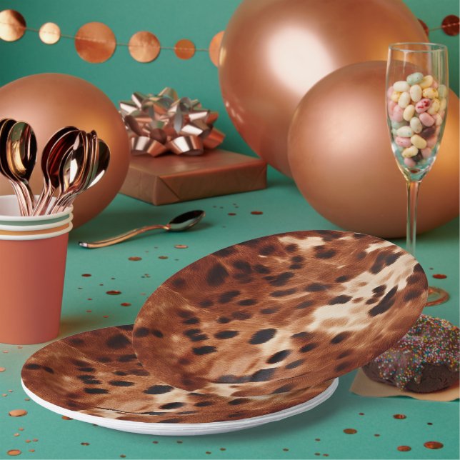 Prato De Papel Frangos Castanhos-Castanhos-Vedados (Múltiplo)