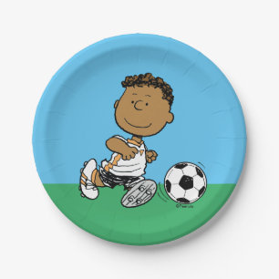 Prato De Papel Franklin Jogando Futebol