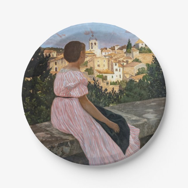 Prato De Papel Frederic Bazille - O Vestido Rosa (Frente)