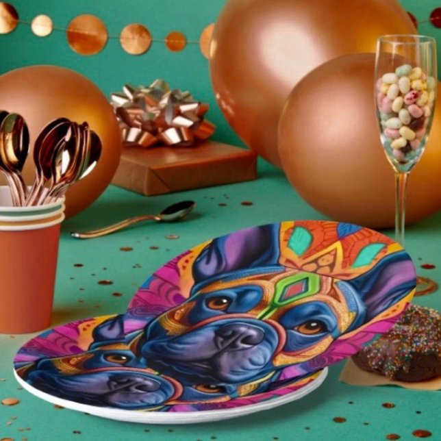 Prato De Papel Frenchie Fun (Criador carregado)