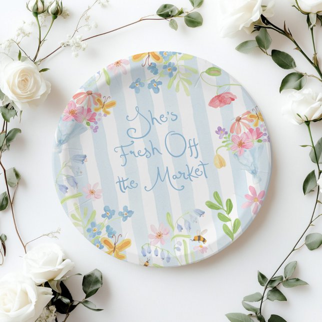 Prato De Papel Fresco Fresco Do Mercado De Flores Selvagens (Criador carregado)
