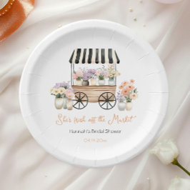 Prato De Papel Fresco no Mercado Festa de Chá Floral de Noiva