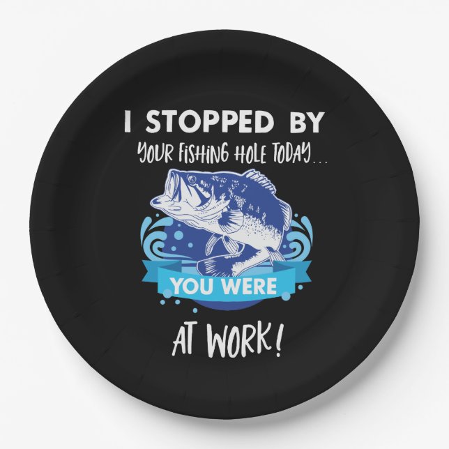 Prato De Papel Fritada de peixes da aposentadoria do aniversário (Frente)