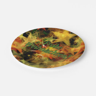 Prato De Papel Frohe Weihnachten! Feliz Natal em alemão