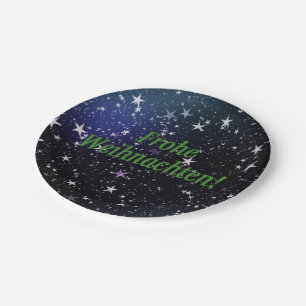 Prato De Papel Frohe Weihnachten! Feliz Natal no gf alemão