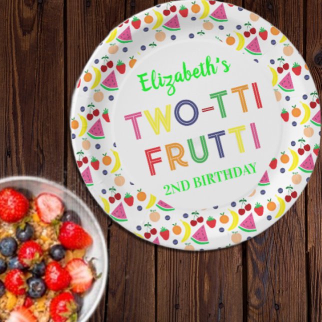 Prato De Papel Fruta Dois-tti Frutti 2º Aniversário (Criador carregado)