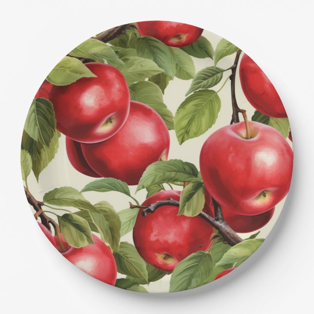 Prato De Papel Fruta Fiesta - Tema de Fruta colorida (Frente)