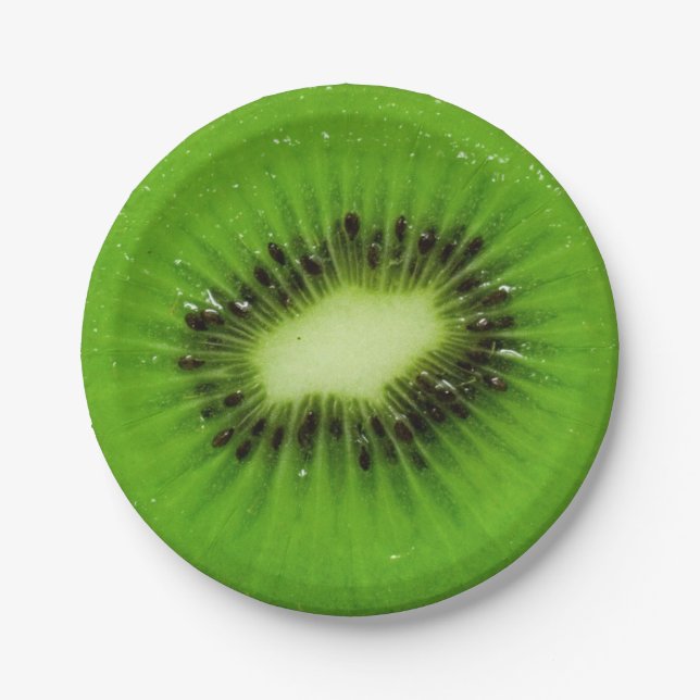 Prato De Papel Fruta Kiwi Fatia Fresca (Frente)