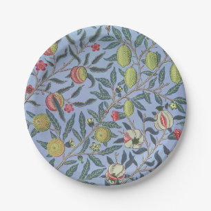 Prato De Papel Fruta William Morris Pomegranate Ornamento Azul
