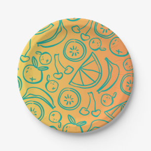 Prato De Papel Frutas