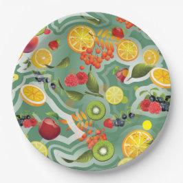 Prato De Papel Frutas mistas 7