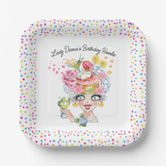 Prato De Papel Fun Sassy Birthday Babe  Paper Plates