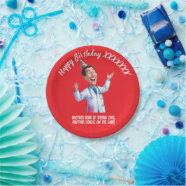 Prato De Papel FUN SMILE DOCTOR birthday antistress party