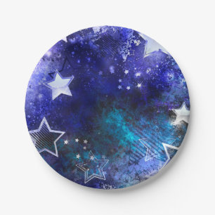 Prato De Papel Fundo de Espaço com Estrelas