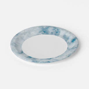 Prato De Papel Fundo de Textura Azul Marble